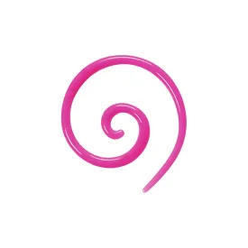 12 Gauge Pink Acrylic Super Spiral Taper