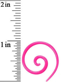 12 Gauge Pink Acrylic Super Spiral Taper