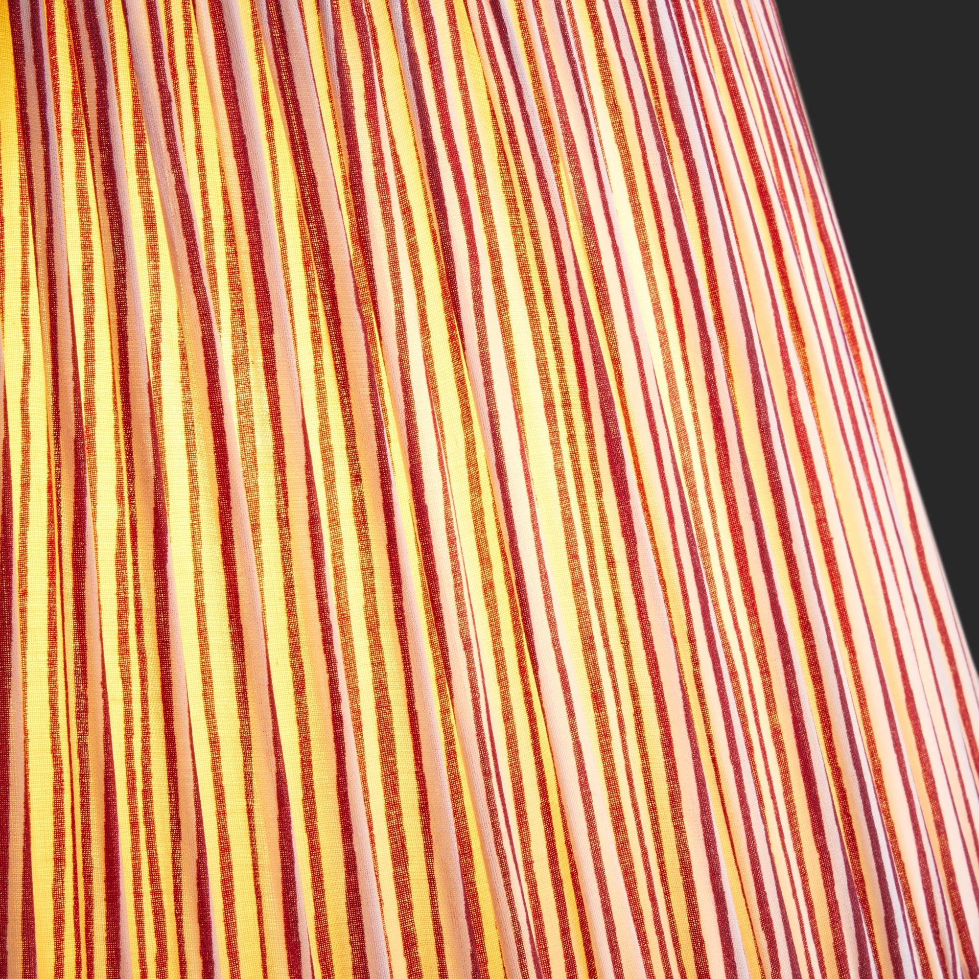 16cm empire shade in ruby candy stripe block printed cotton