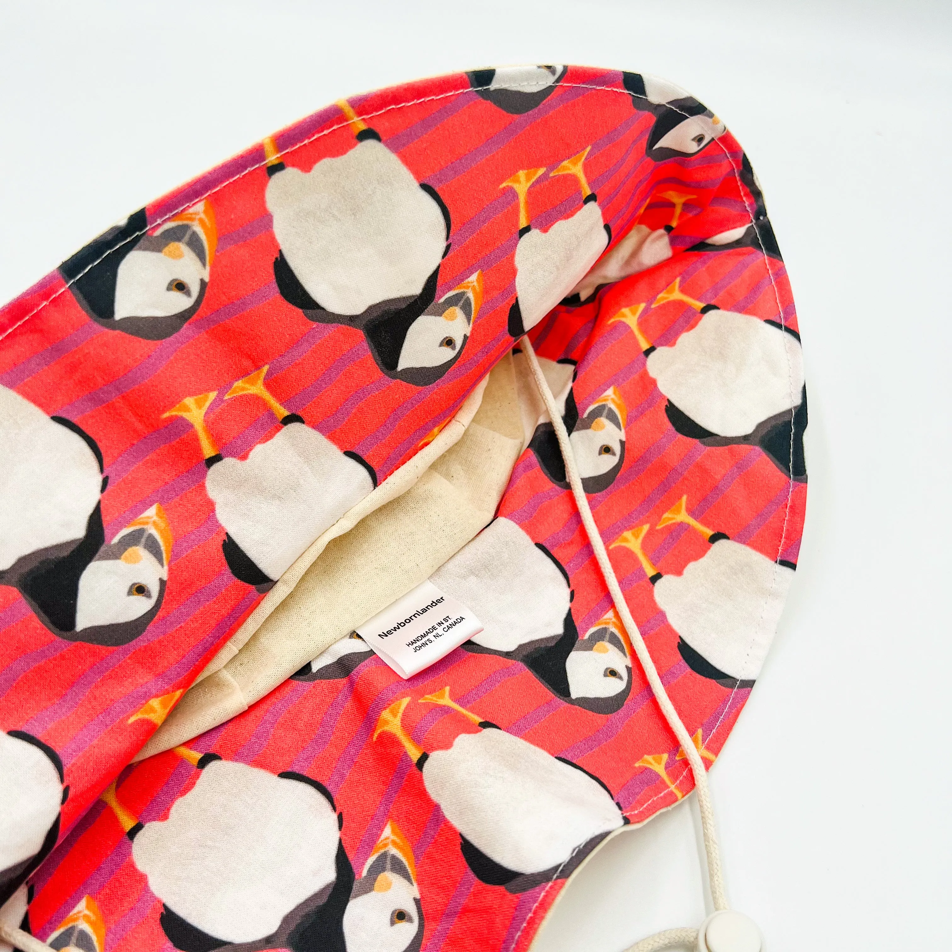 Adult Summer Hat (Coral Puffin)