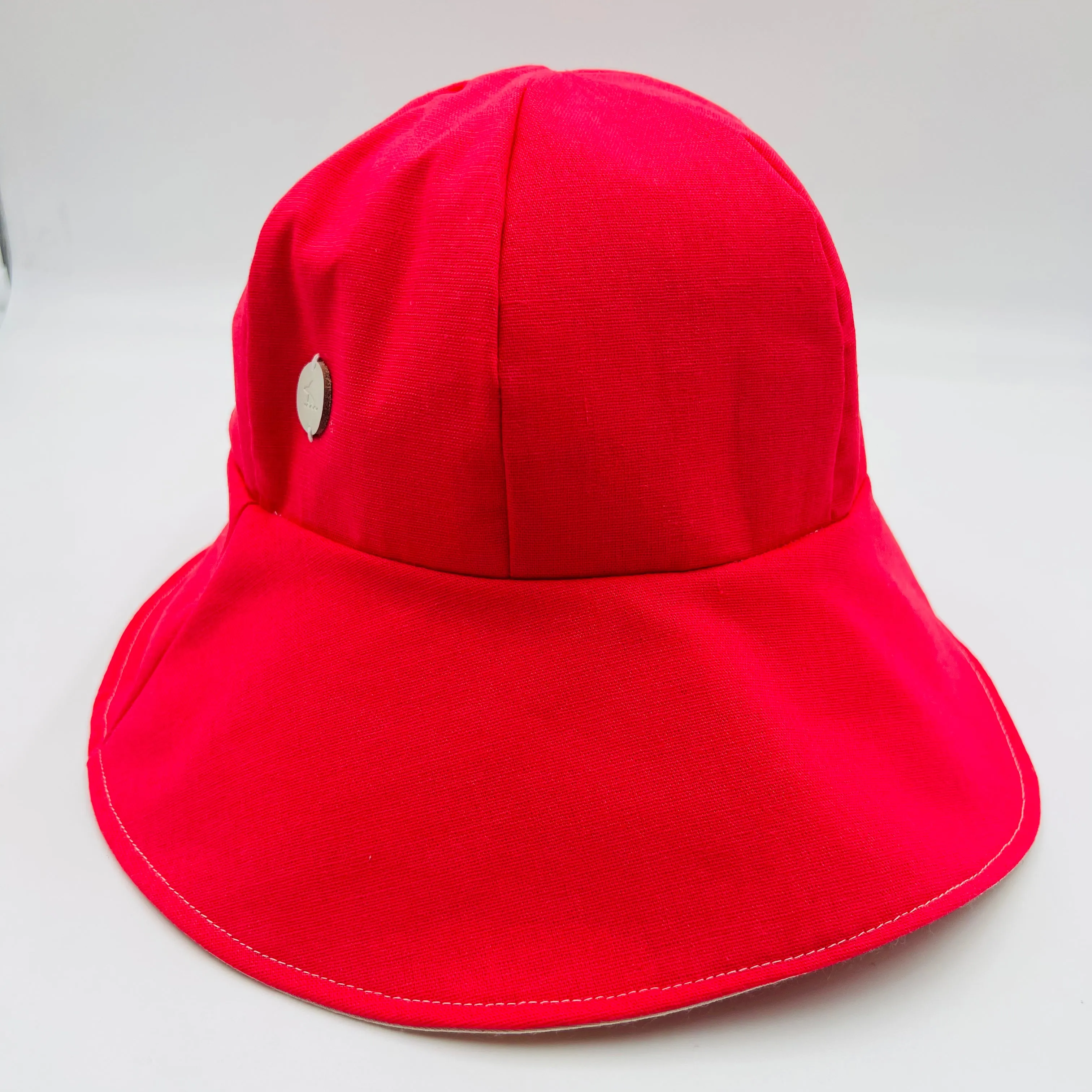 Adult Summer Hat (Fuchsia Linen)