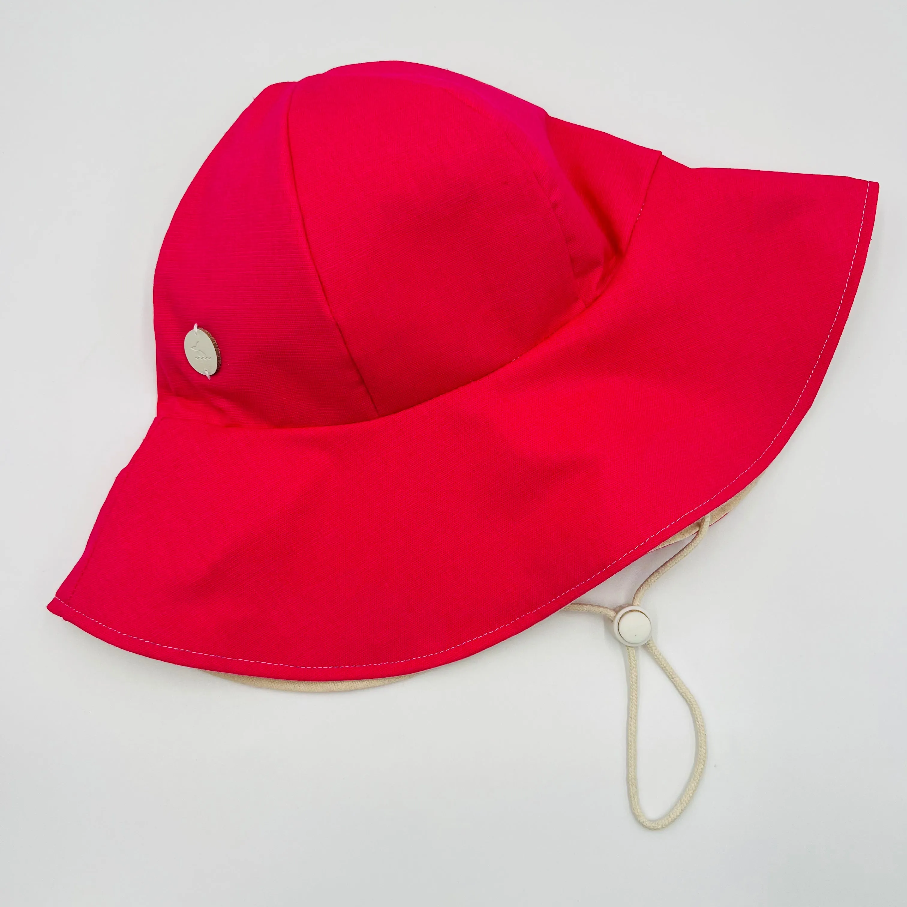 Adult Summer Hat (Fuchsia Linen)