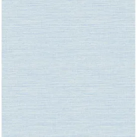 Agave Blue Faux Grasscloth Wallpaper  | Brewster Wallcovering