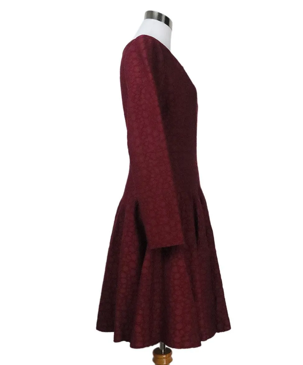 Alaia Burgundy Wool Dress sz 6