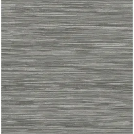 Alton Grey Faux Grasscloth Wallpaper  | Brewster Wallcovering
