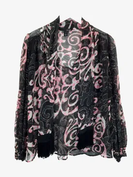 Analili Sheer Scarf Blouse Size S