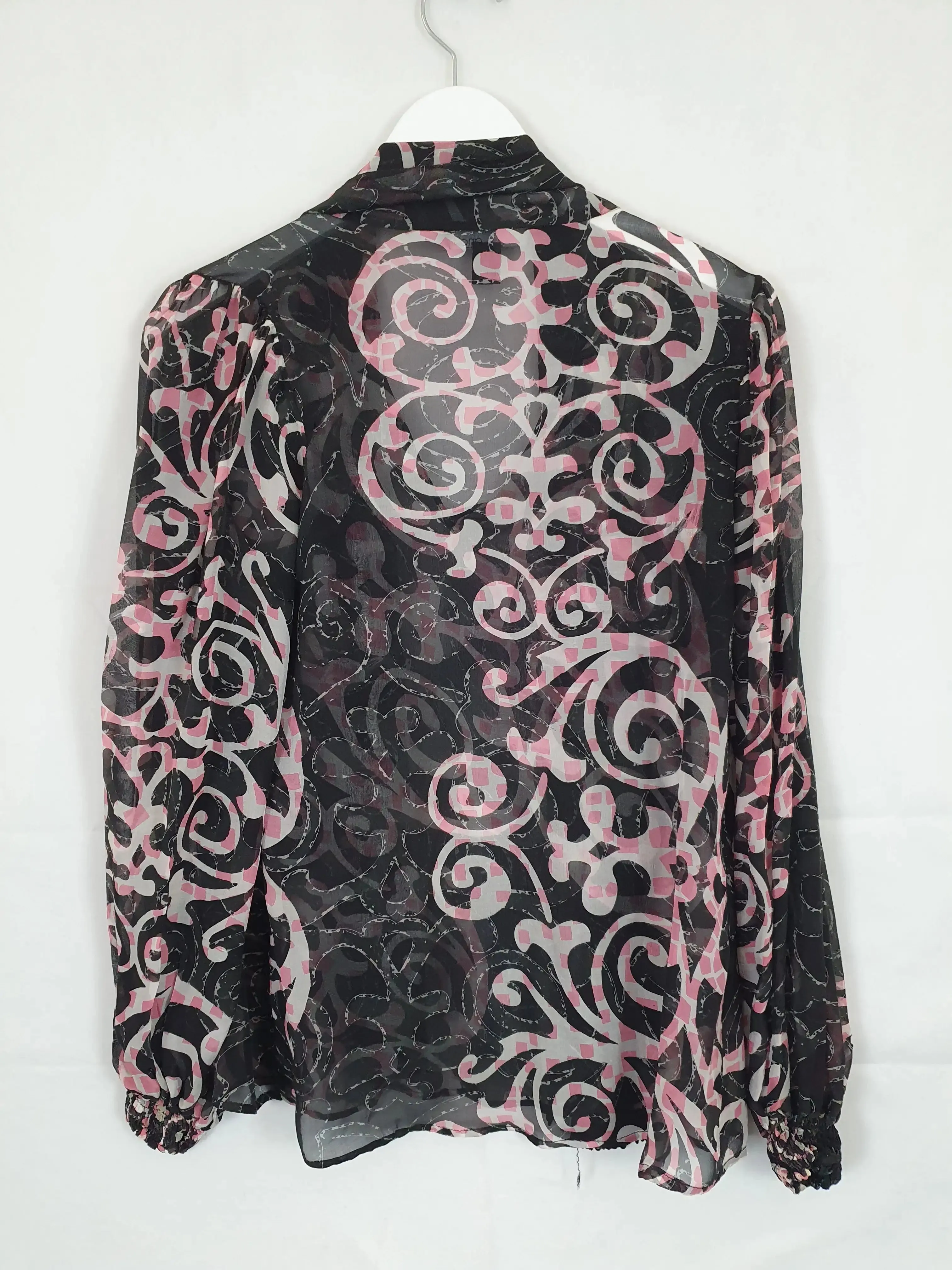 Analili Sheer Scarf Blouse Size S