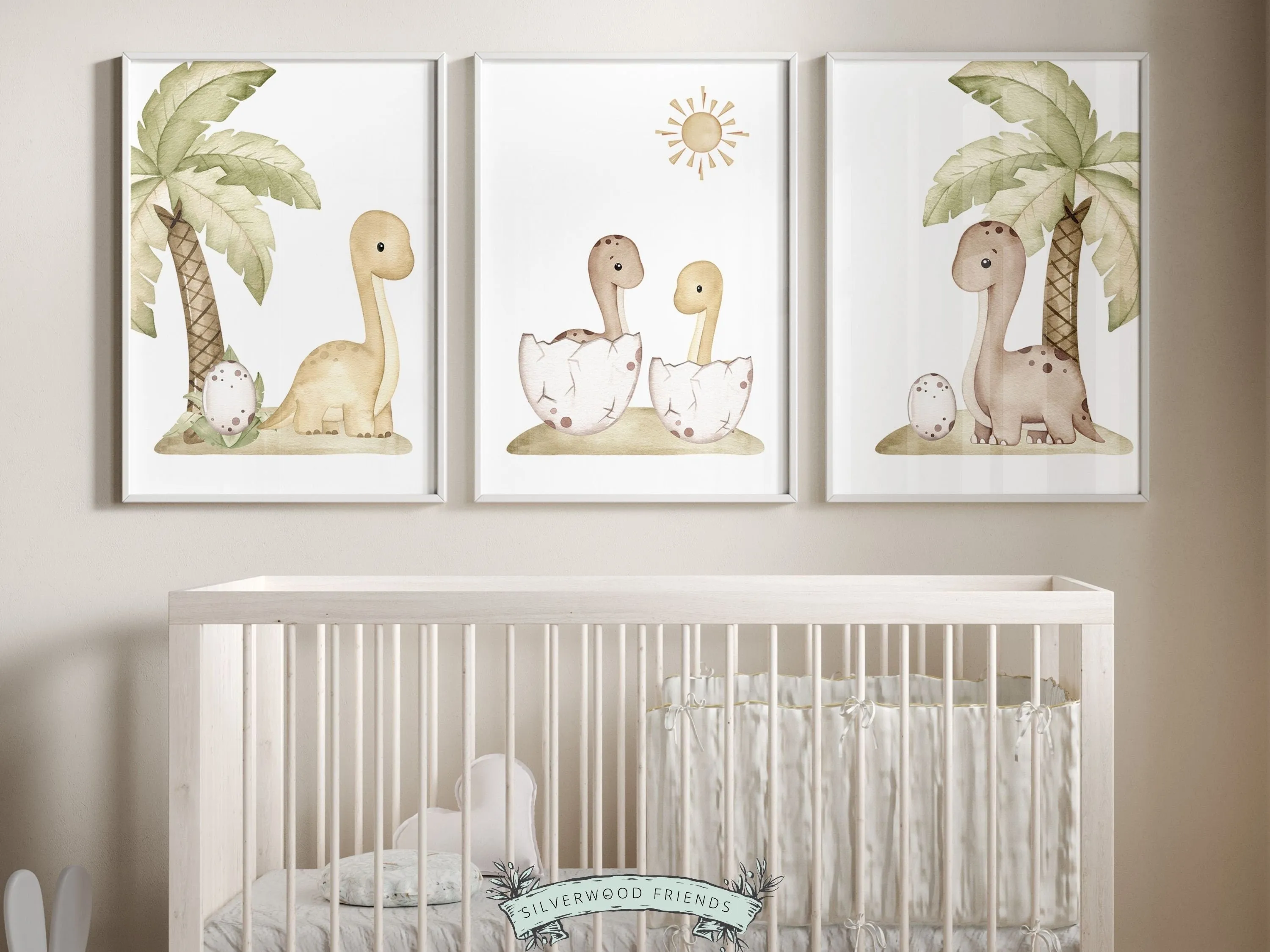 Baby Dinosaur Nursery Prints Set of 3