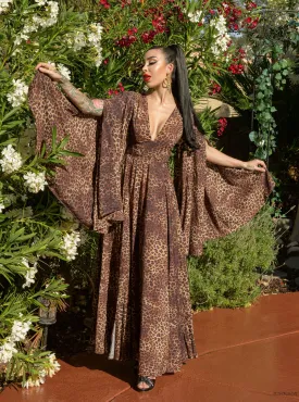 Bali Beauty Resort Chiffon Leopard Gown
