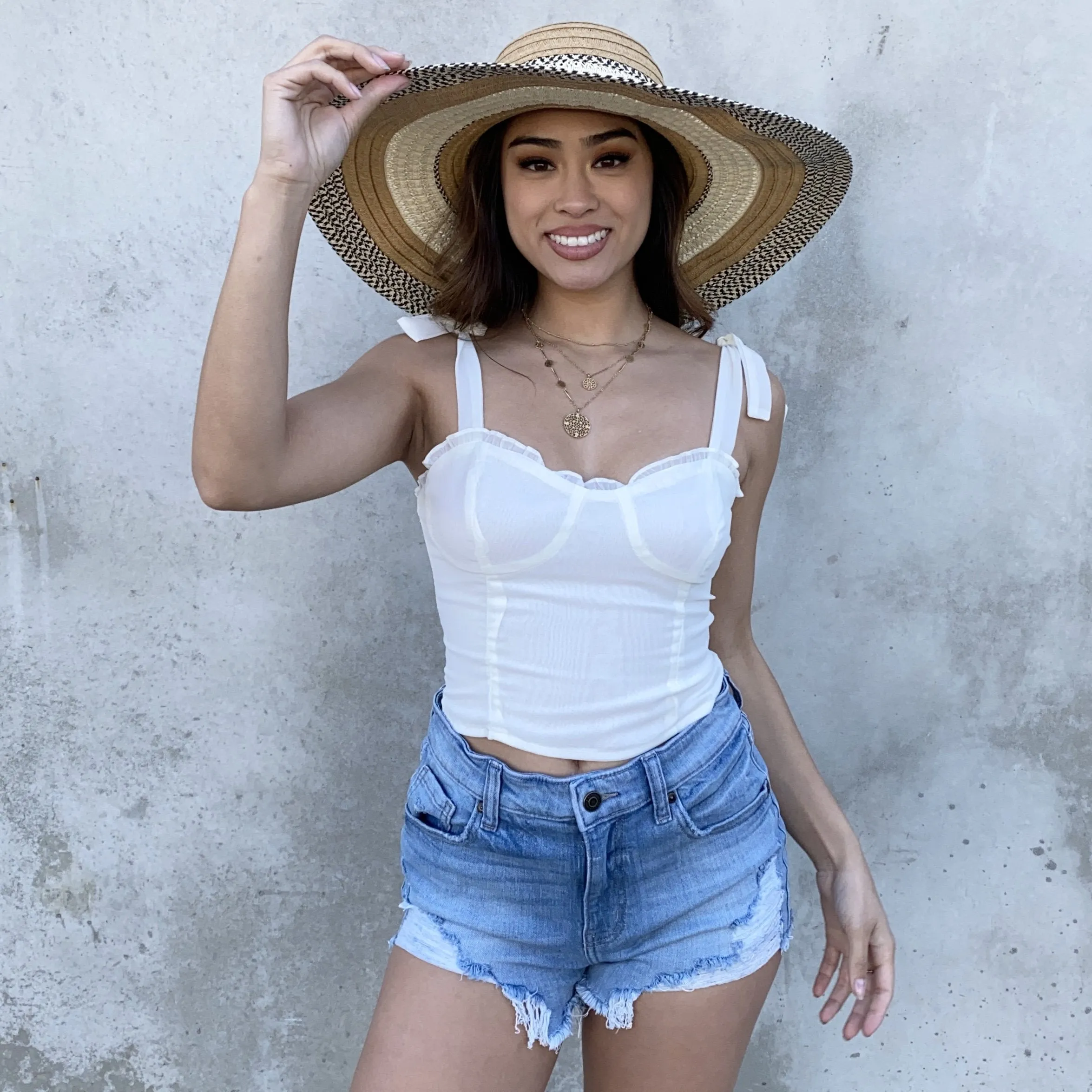 Bali Getaway Straw Floppy Beach Hat