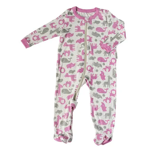 Bamboo Footies with Easy Dressing Zipper - Rosie & Dove