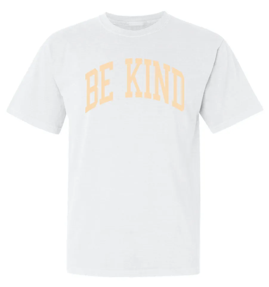 BE KIND Unisex T-Shirt - White   Peach