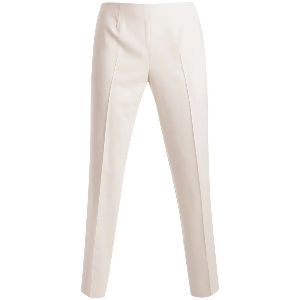 Bi Stretch Short Classic Side Zip Pant in Winter White