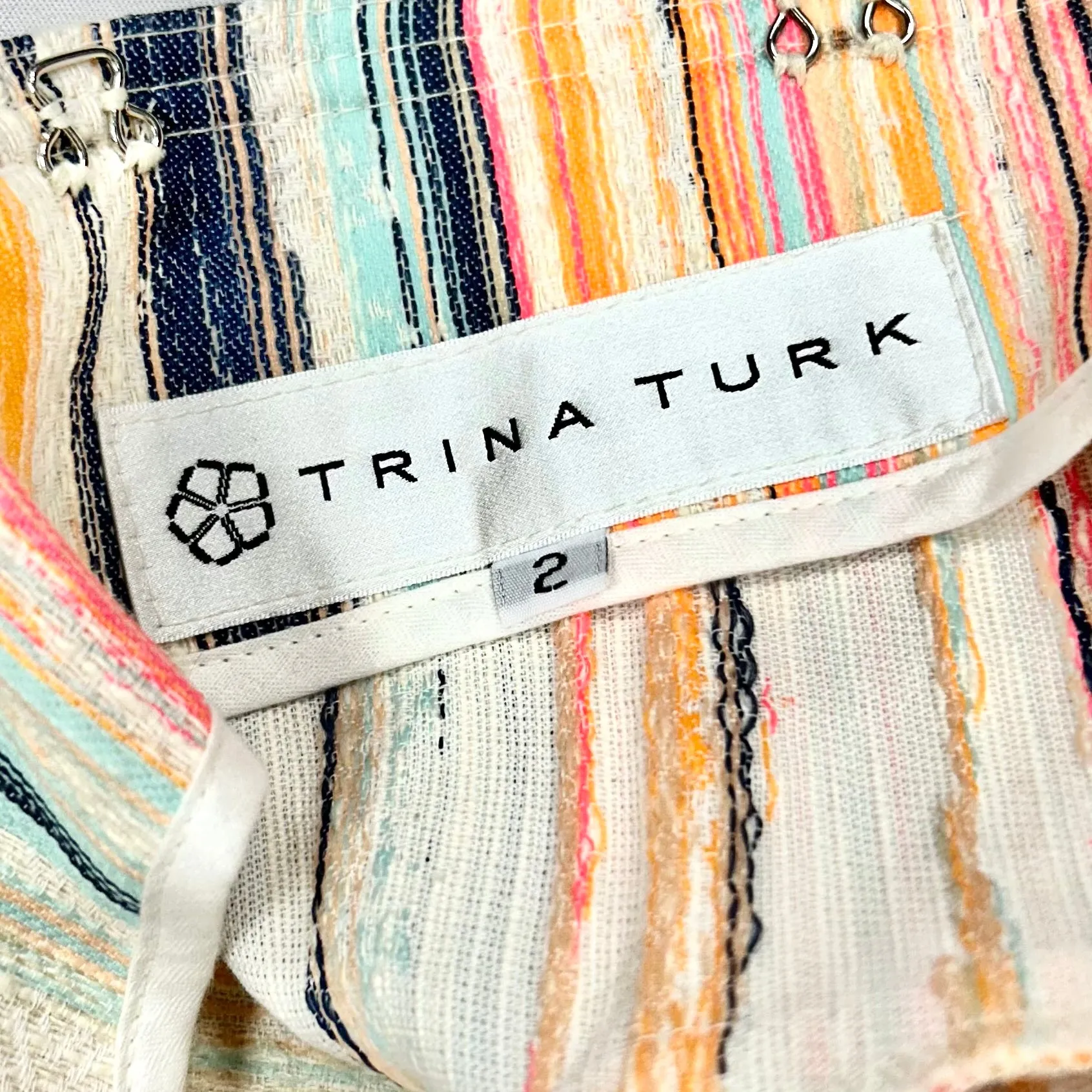 Blazer Designer By Trina Turk In Striped Pattern, Size: Xs