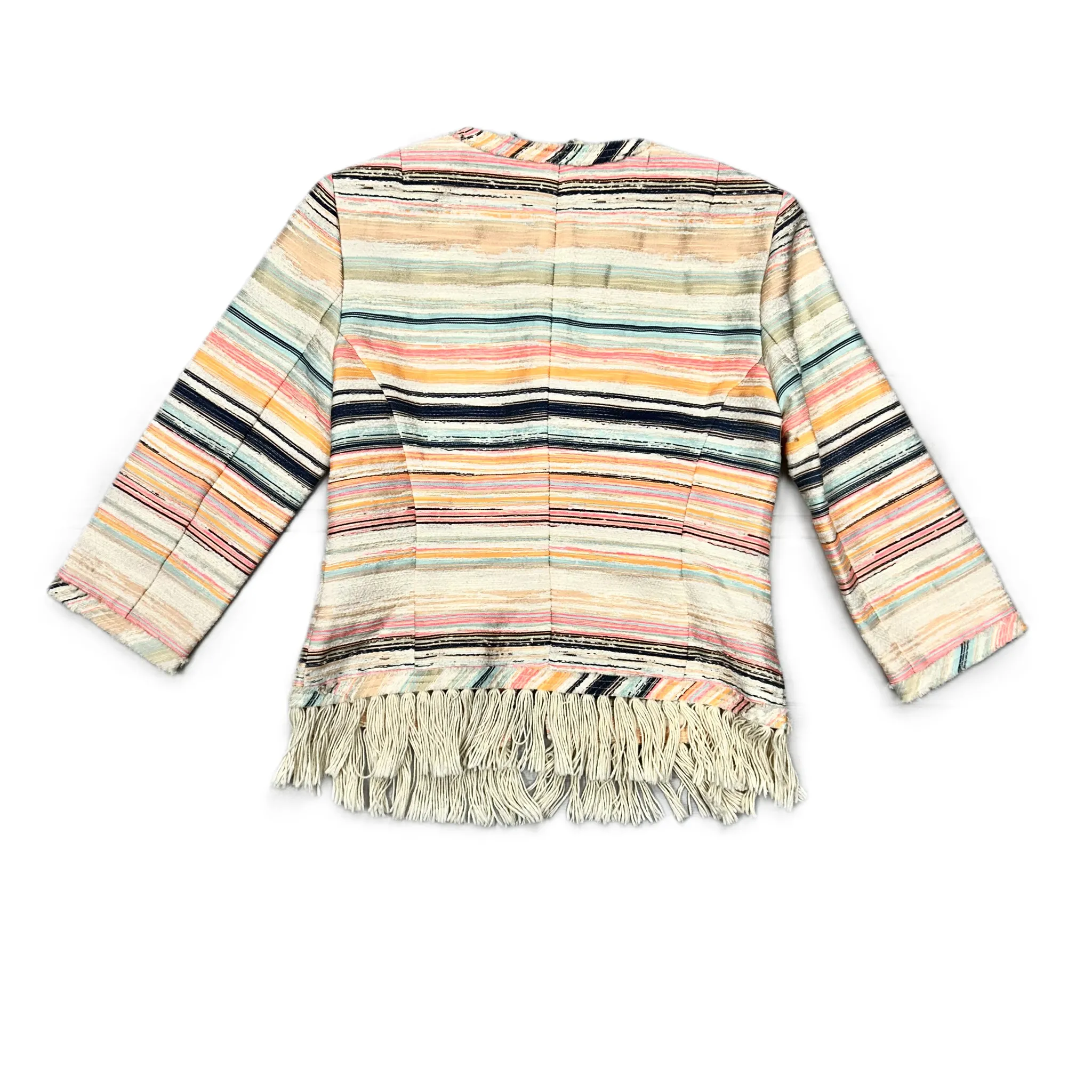 Blazer Designer By Trina Turk In Striped Pattern, Size: Xs