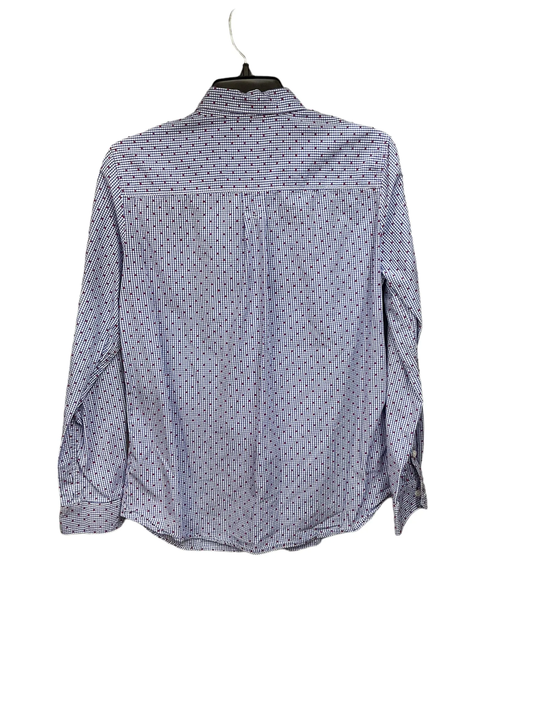 Blouse Long Sleeve By Banana Republic In Striped Pattern, Size: M