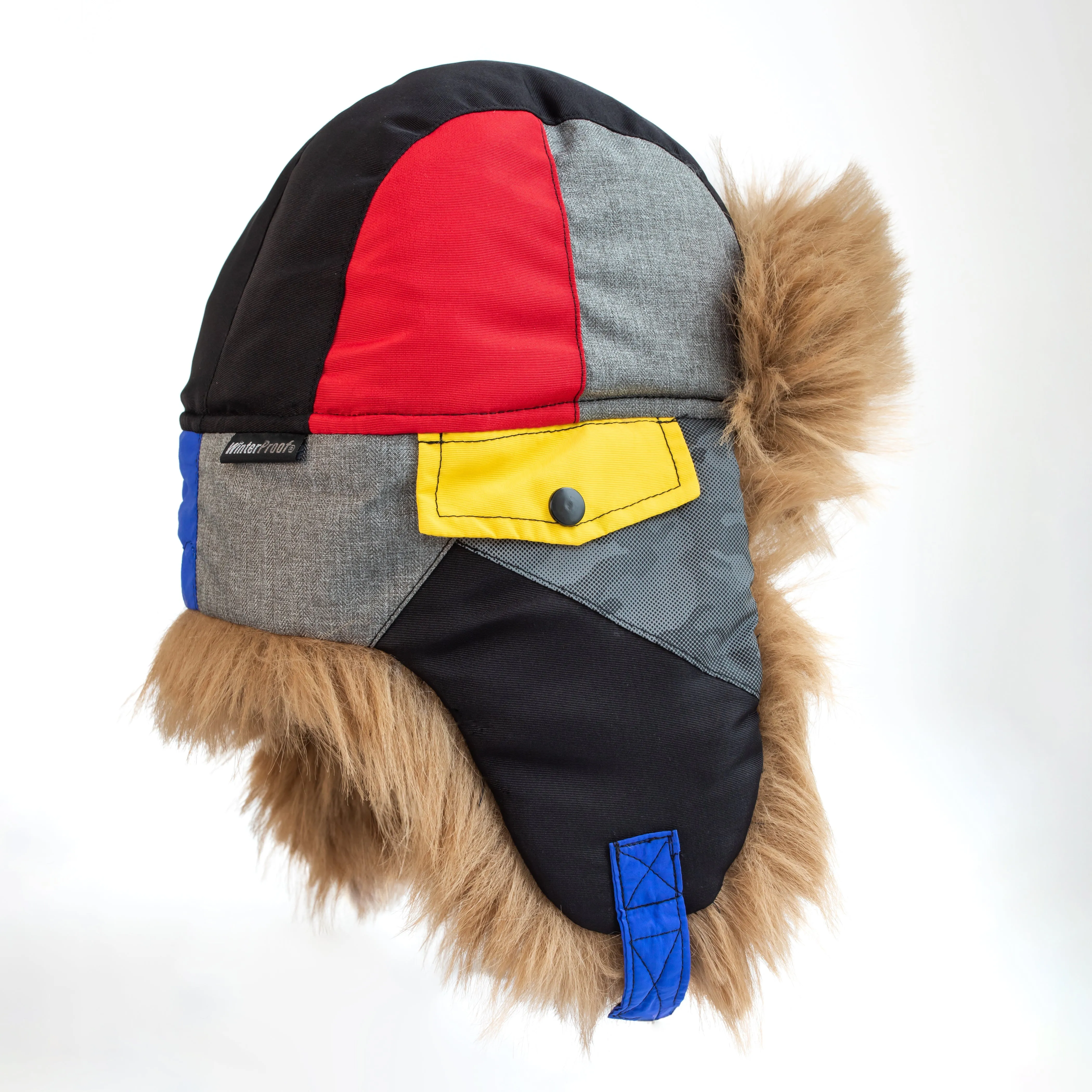 Boy's Colour Block Reflectve Trapper Hat