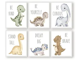 Boys Dinosaur Nursery Quote Prints