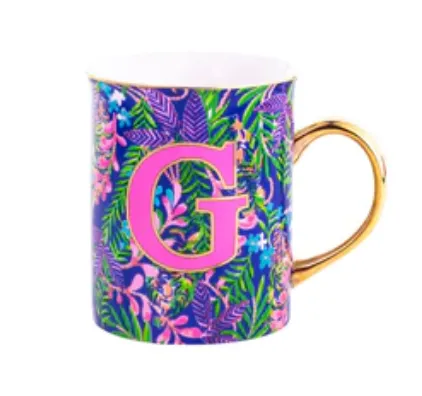 Ceramic Initial Mug by Lilly Pulitzer