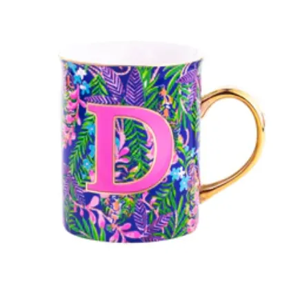 Ceramic Initial Mug by Lilly Pulitzer