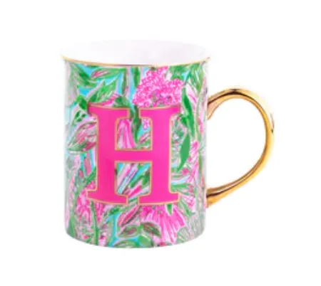 Ceramic Initial Mug by Lilly Pulitzer