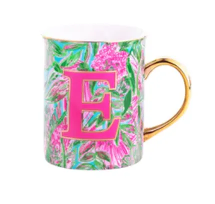 Ceramic Initial Mug by Lilly Pulitzer
