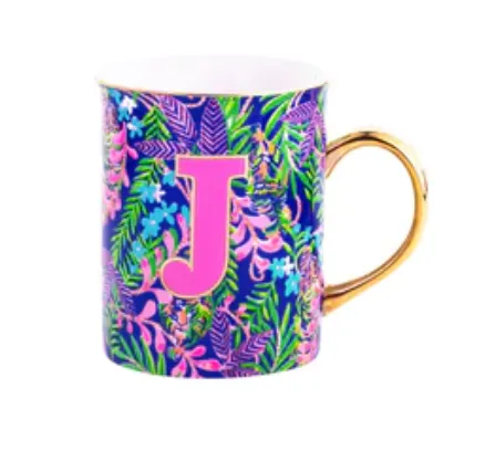 Ceramic Initial Mug by Lilly Pulitzer