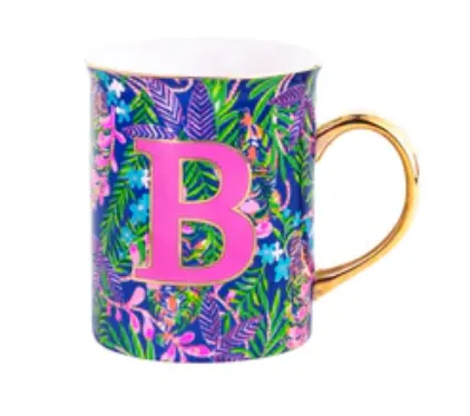 Ceramic Initial Mug by Lilly Pulitzer