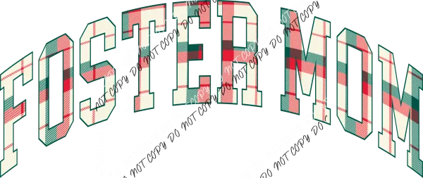 Christmas Plaid Foster Mom DTF Transfer
