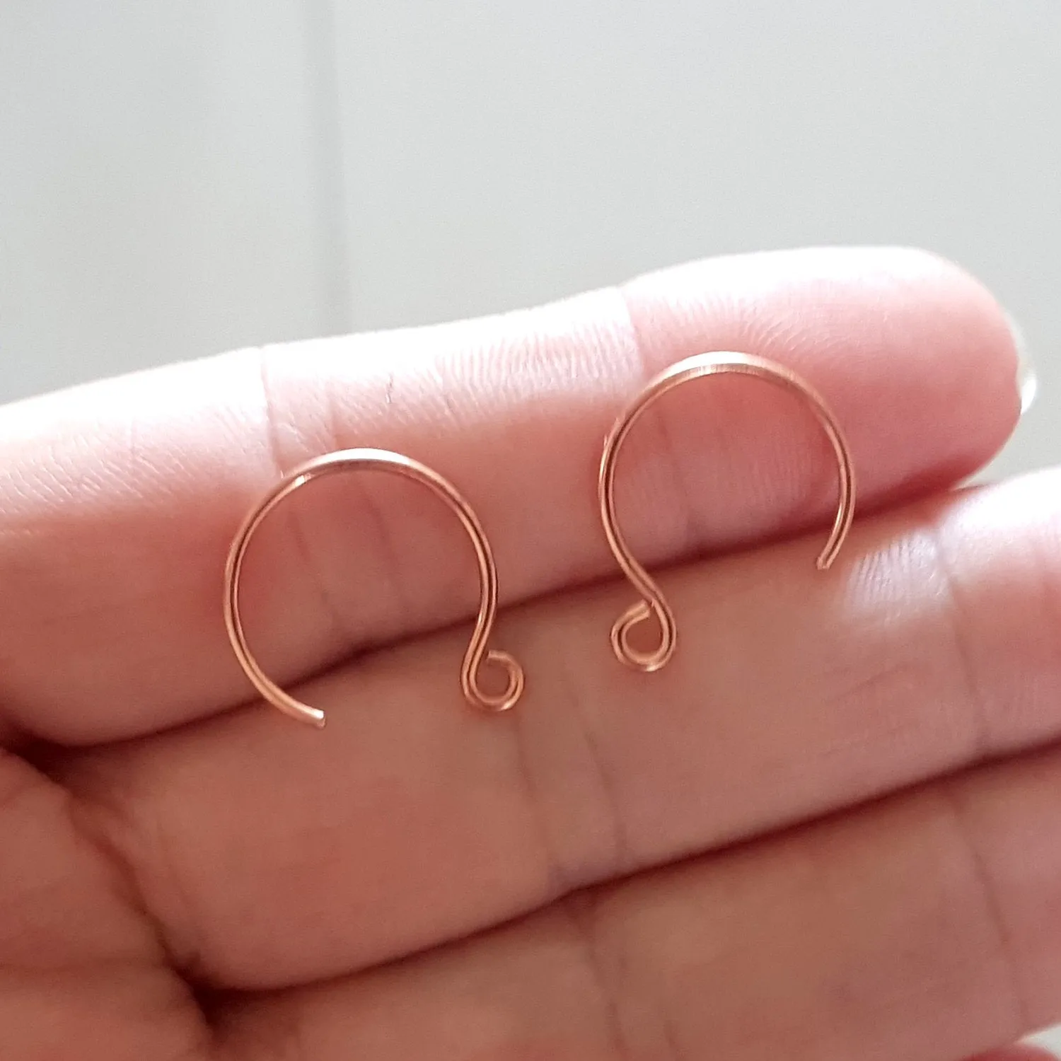 Copper Circle Handmade Earring Wires/Hooks | C-007EH | Jewellery Supply