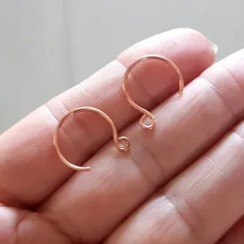 Copper Circle Handmade Earring Wires/Hooks | C-007EH | Jewellery Supply