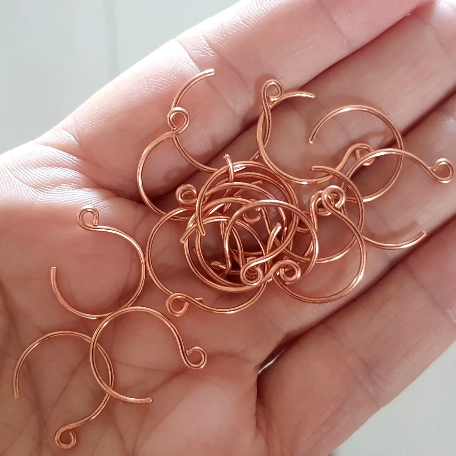 Copper Circle Handmade Earring Wires/Hooks | C-007EH | Jewellery Supply