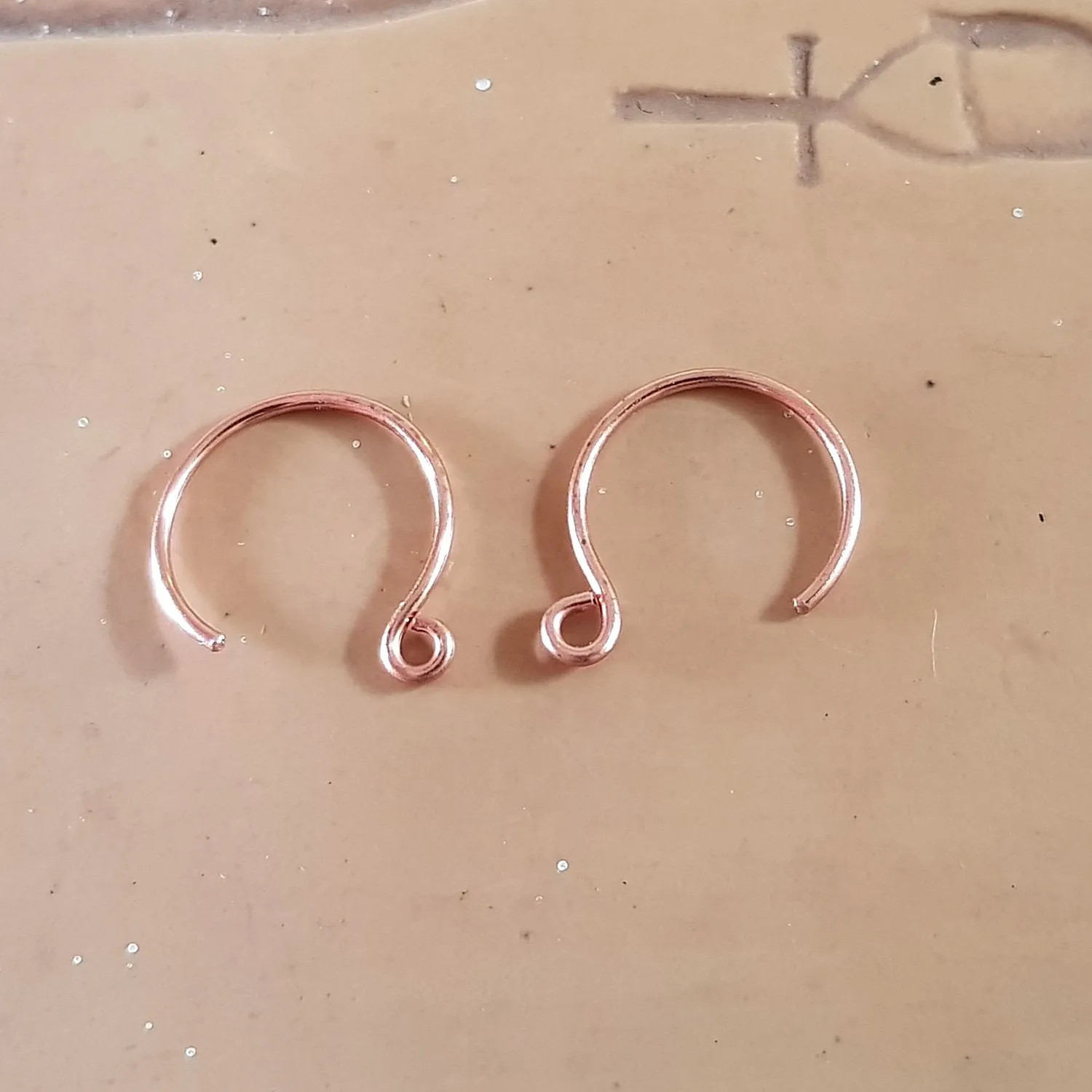 Copper Circle Handmade Earring Wires/Hooks | C-007EH | Jewellery Supply