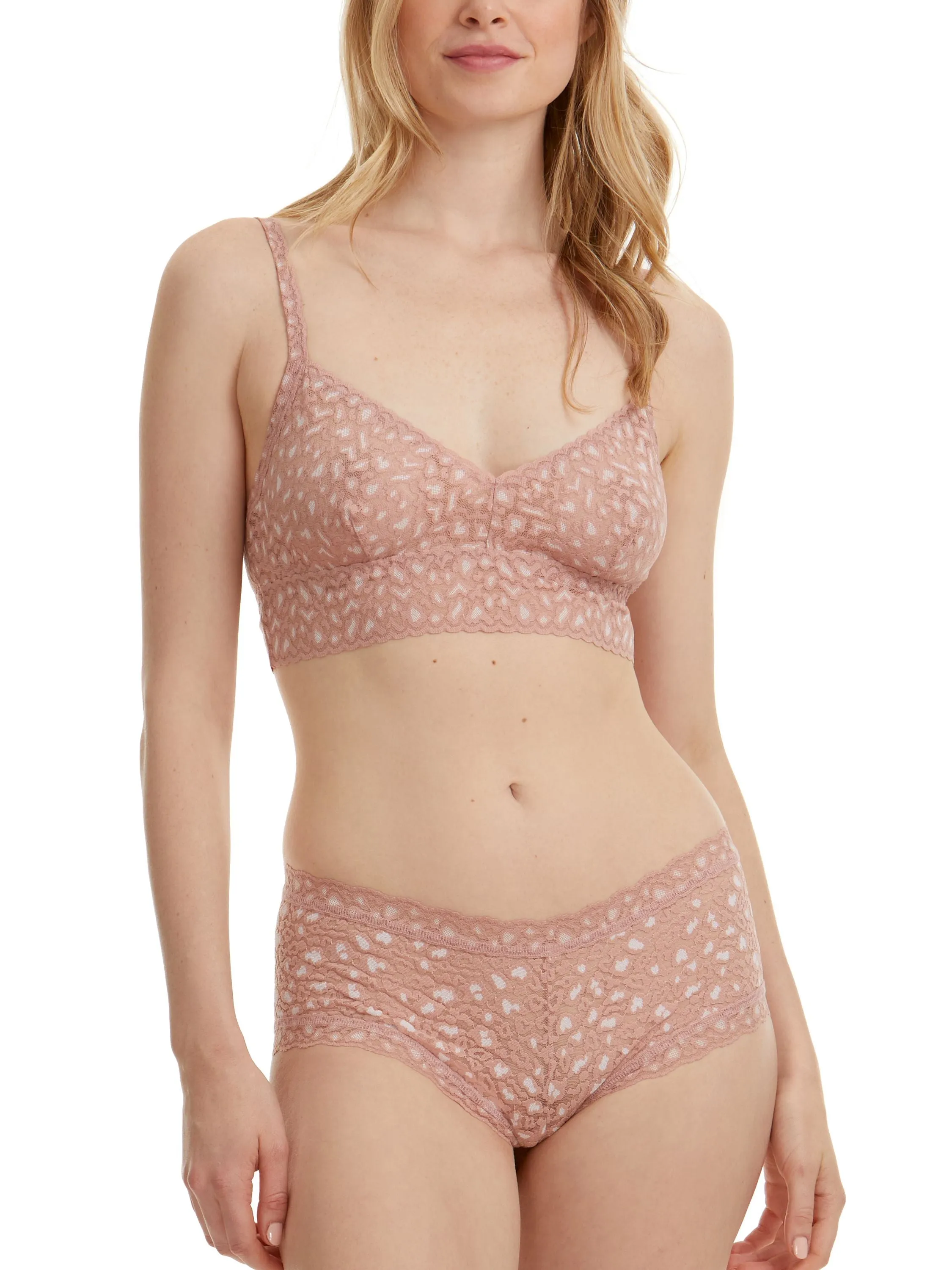 Cross-Dyed Leopard Boyshort Desert Rose Pink