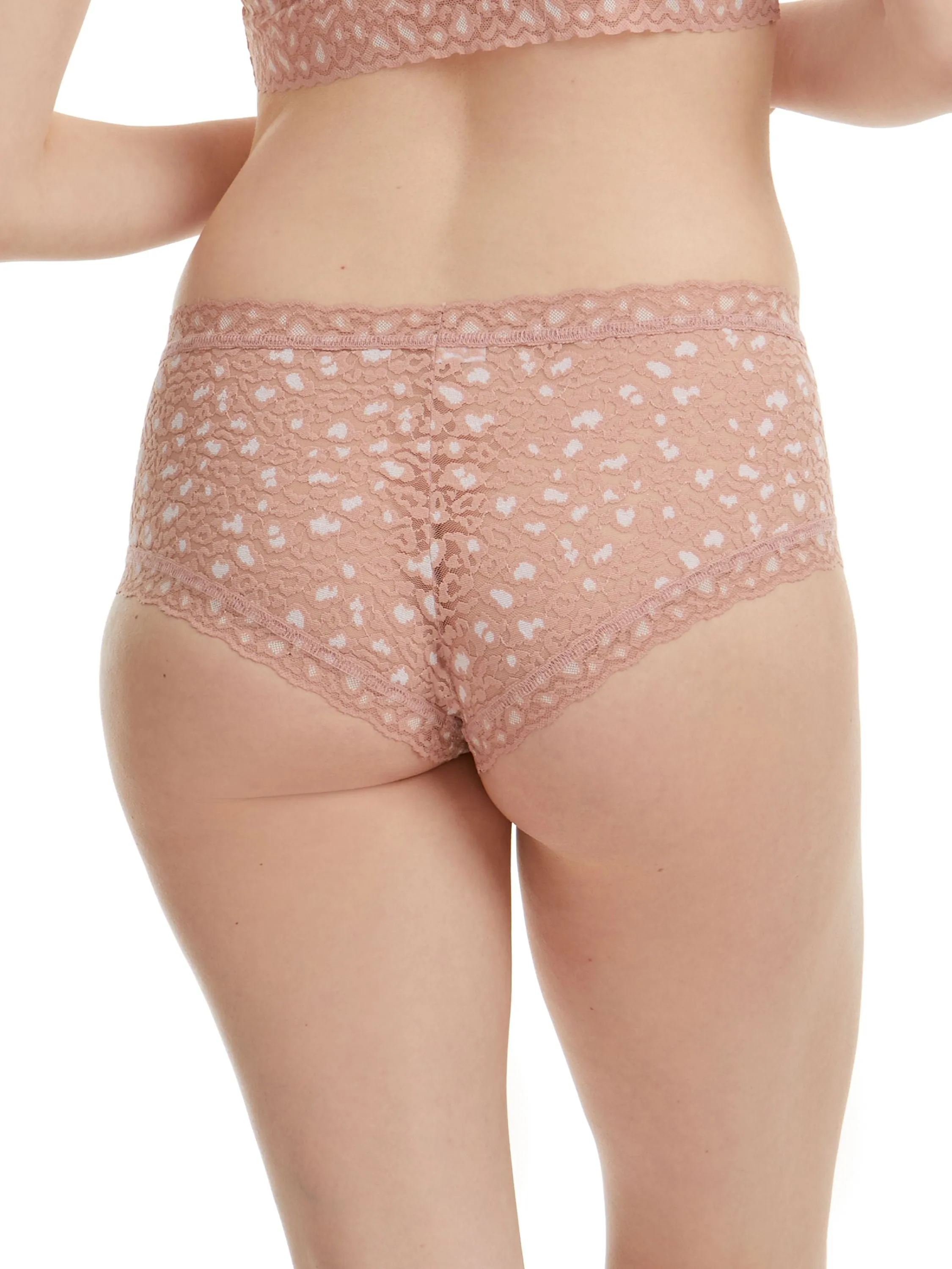 Cross-Dyed Leopard Boyshort Desert Rose Pink