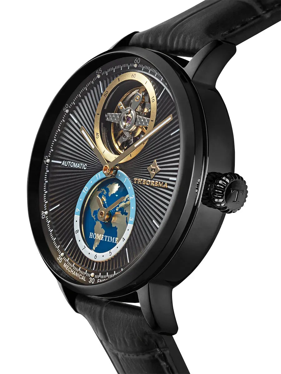 Dual-time automatic Ibiza - GM-128-6 |Black| by Theorema, Germany