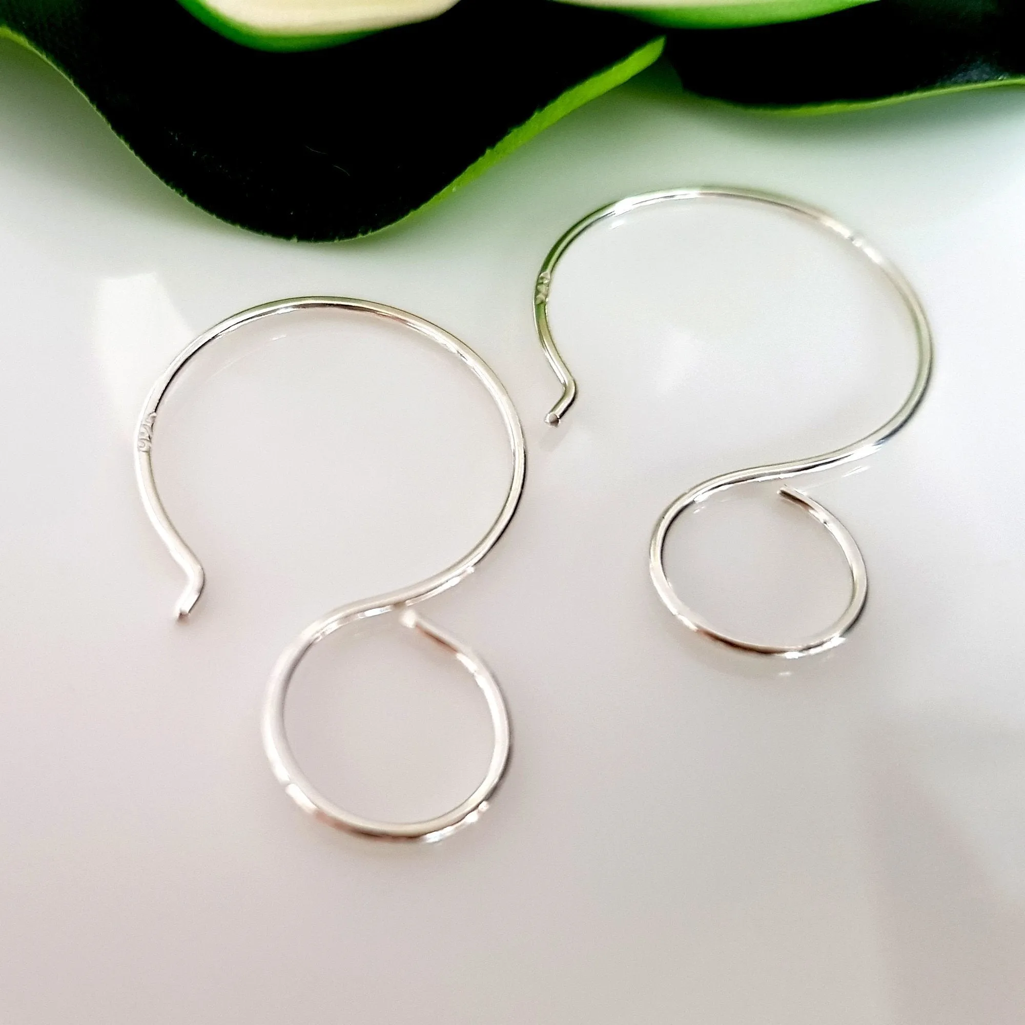 Earring Hooks Premium Quality Sterling Silver Large Loop For Resin Earrings | SS-024EH | Earring Supply