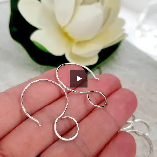 Earring Hooks Premium Quality Sterling Silver Large Loop For Resin Earrings | SS-024EH | Earring Supply