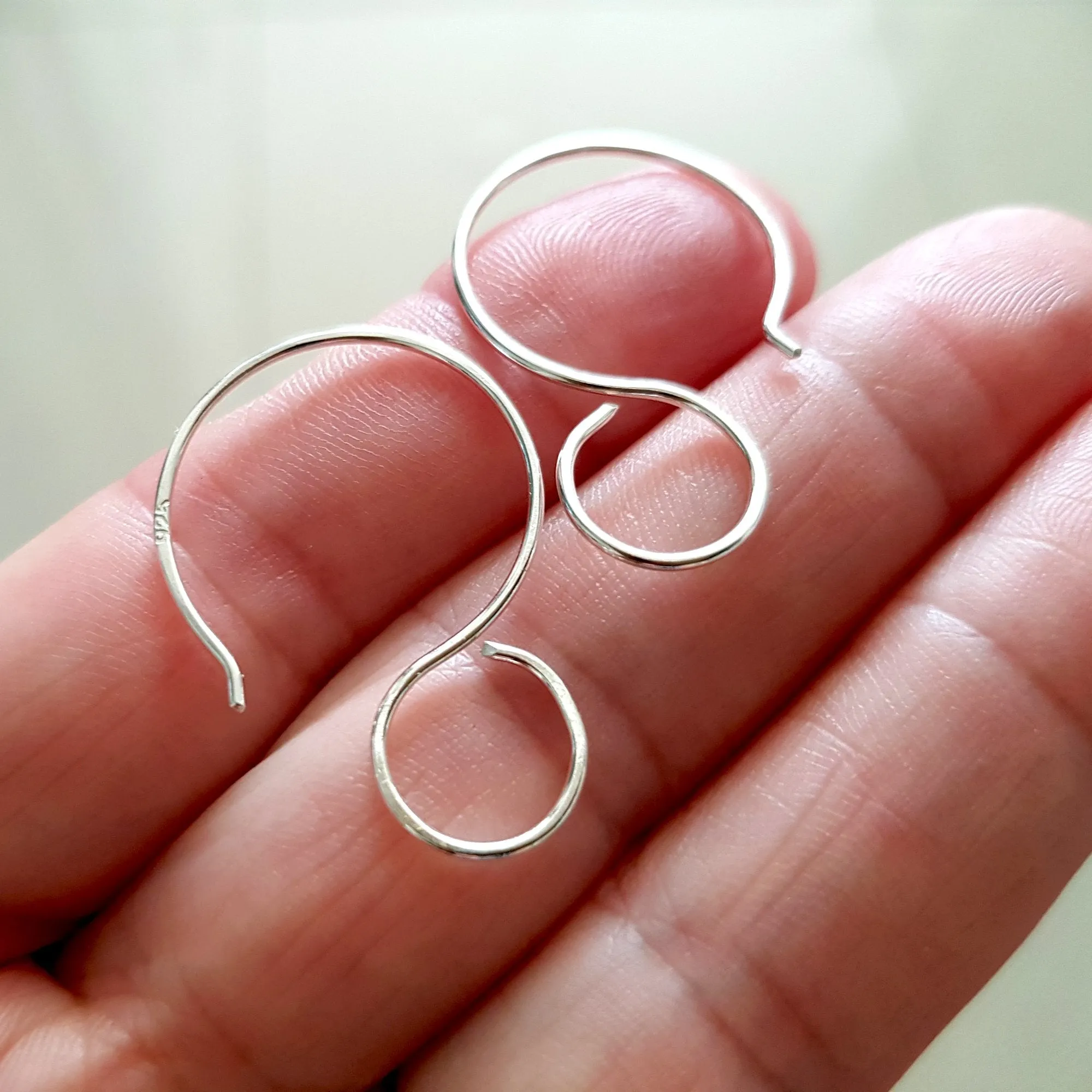Earring Hooks Premium Quality Sterling Silver Large Loop For Resin Earrings | SS-024EH | Earring Supply