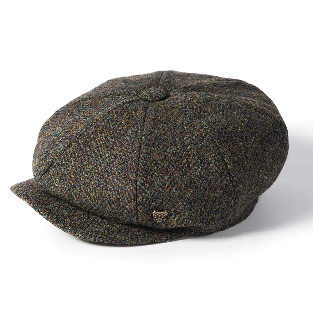 Failsworth Carloway Herringbone Harris Tweed Newsboy Cap
