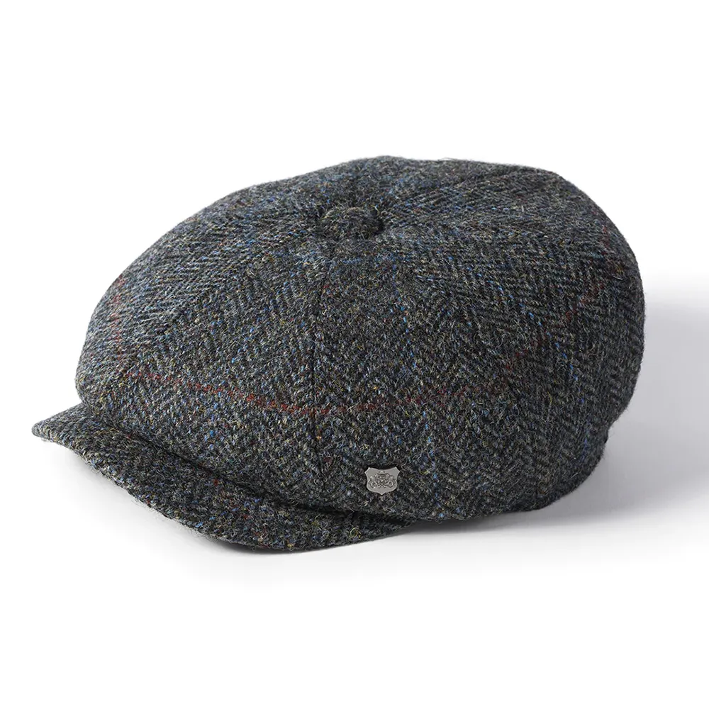 Failsworth Carloway Herringbone Harris Tweed Newsboy Cap