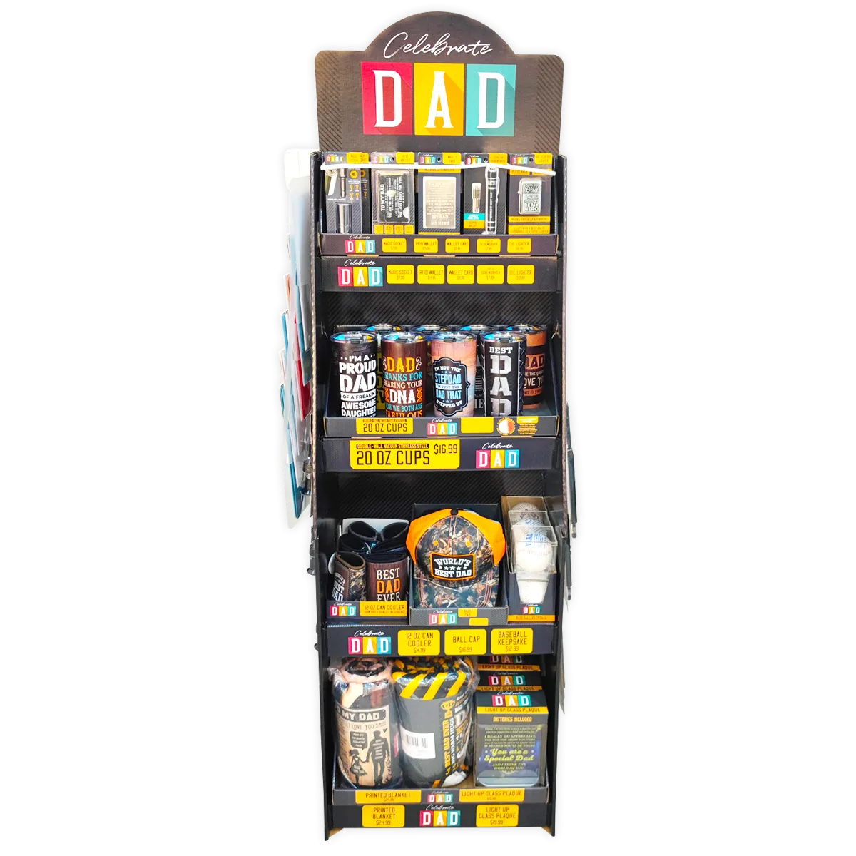 Father's Day Assortment Floor Display - 71 Pieces Per Retail Ready Display 88534