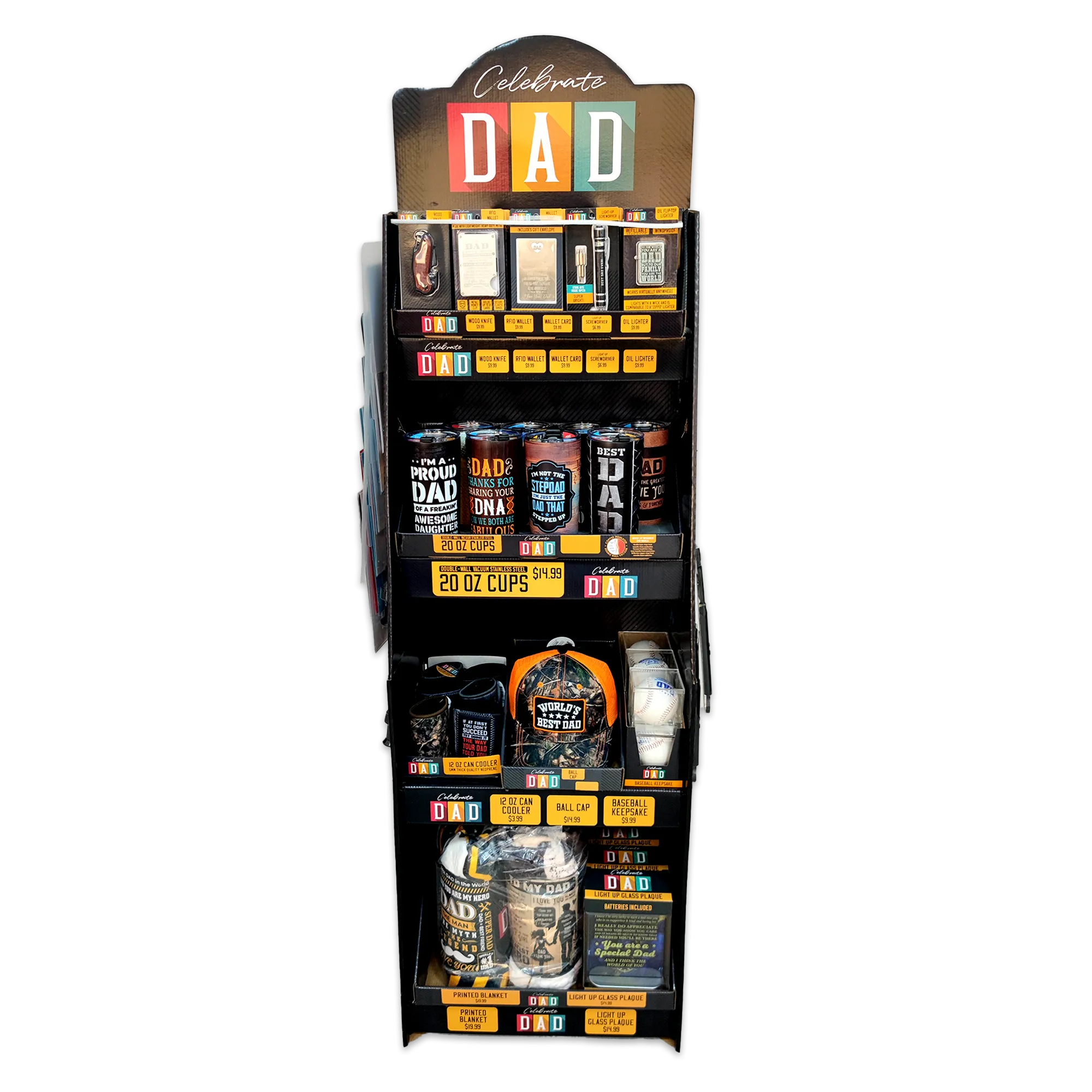 Father's Day Assortment Floor Display - 72 Pieces Per Retail Ready Display 88517