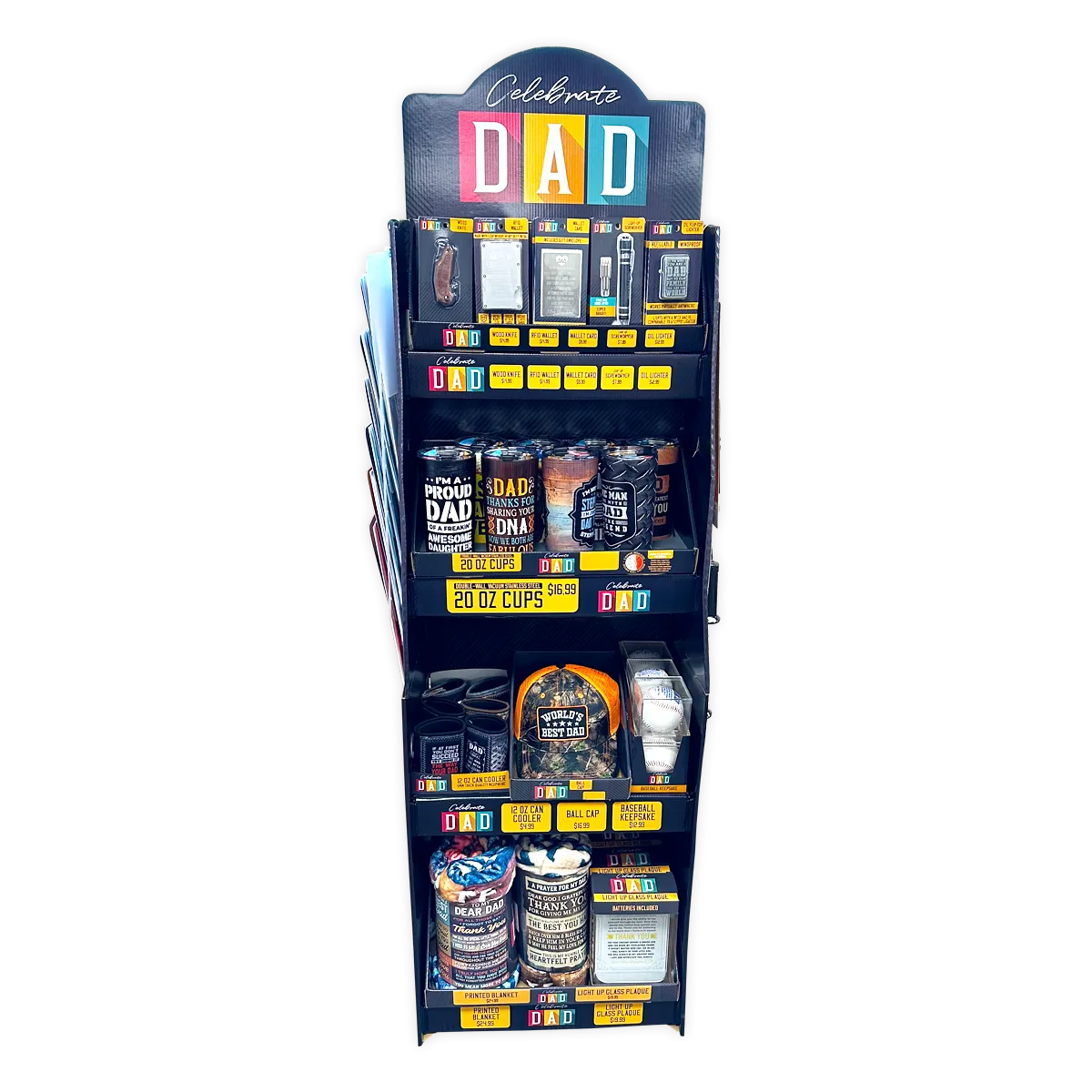 Father's Day Assortment Floor Display - 72 Pieces Per Retail Ready Display 88526