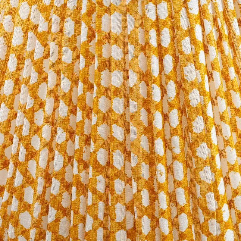 Fermoie Lampshade in Yellow Wicker