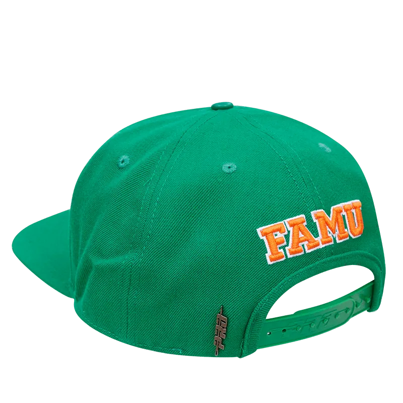 FLORIDA A&M UNIVERSITY CLASSIC UNISEX WOOL SNAPBACK HAT (KELLY GREEN)