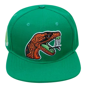 FLORIDA A&M UNIVERSITY CLASSIC UNISEX WOOL SNAPBACK HAT (KELLY GREEN)