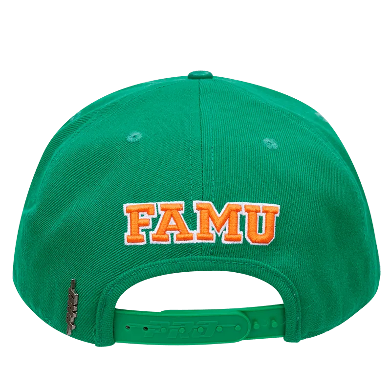 FLORIDA A&M UNIVERSITY CLASSIC UNISEX WOOL SNAPBACK HAT (KELLY GREEN)