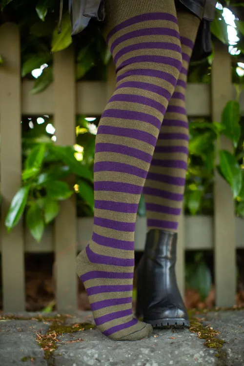 Forest Stripes Extraordinary Thigh High