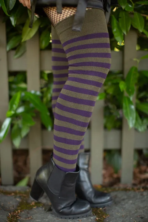 Forest Stripes Extraordinary Thigh High
